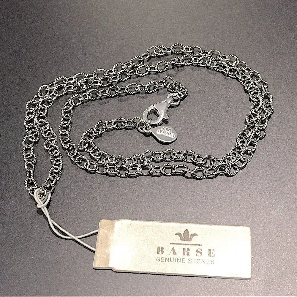 BARSE Textured Links Sterling Silver Necklace 20” - Picture 6 of 10